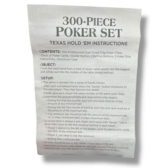 300-Piece Poker Set with Aluminum Carrying Case & Professional Weight Chips. - Picture 6 of 9